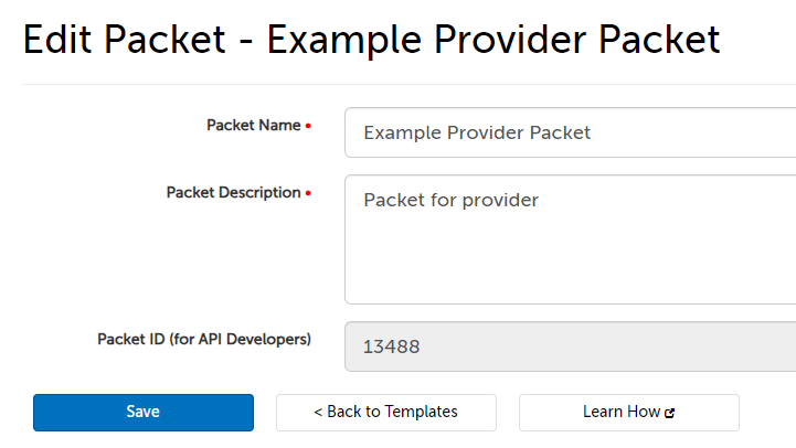 Edit packet